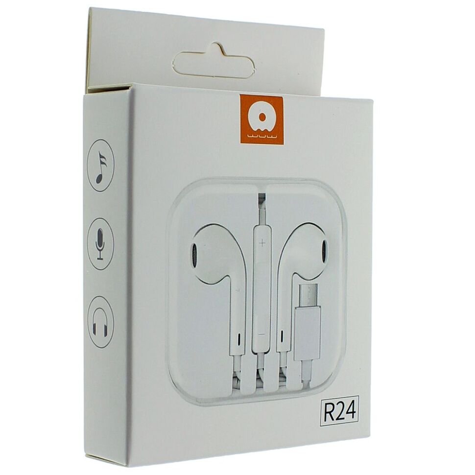 Дротові навушники WUW R24 TYPE-C, білий Дротові навушники WUW R24 TYPE-C, білий