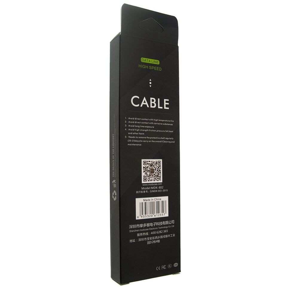 Кабель USB MODOCEE MDK-802 TYPE-C USB 1 МЕТР Кабель USB MODOCEE MDK-802 TYPE-C USB 1 МЕТР