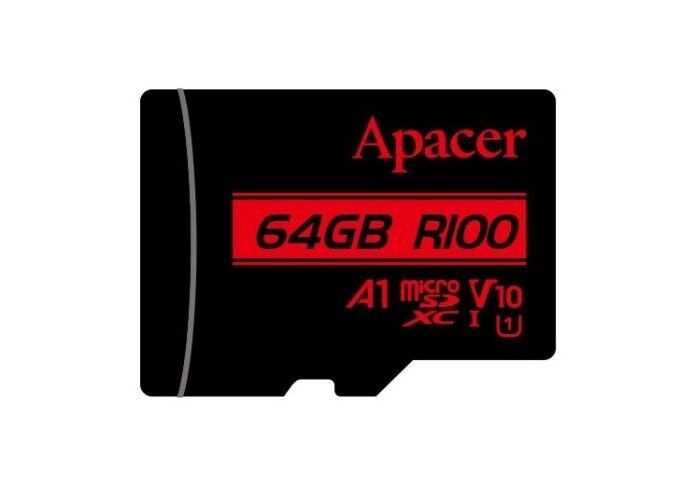 Карта пам'яті micro 64Gb Apacer SDHC (UHS-1) class 10 V10 A1 R100MB/s Карта пам'яті micro 64Gb Apacer SDHC (UHS-1) class 10 V10 A1 R100MB/s