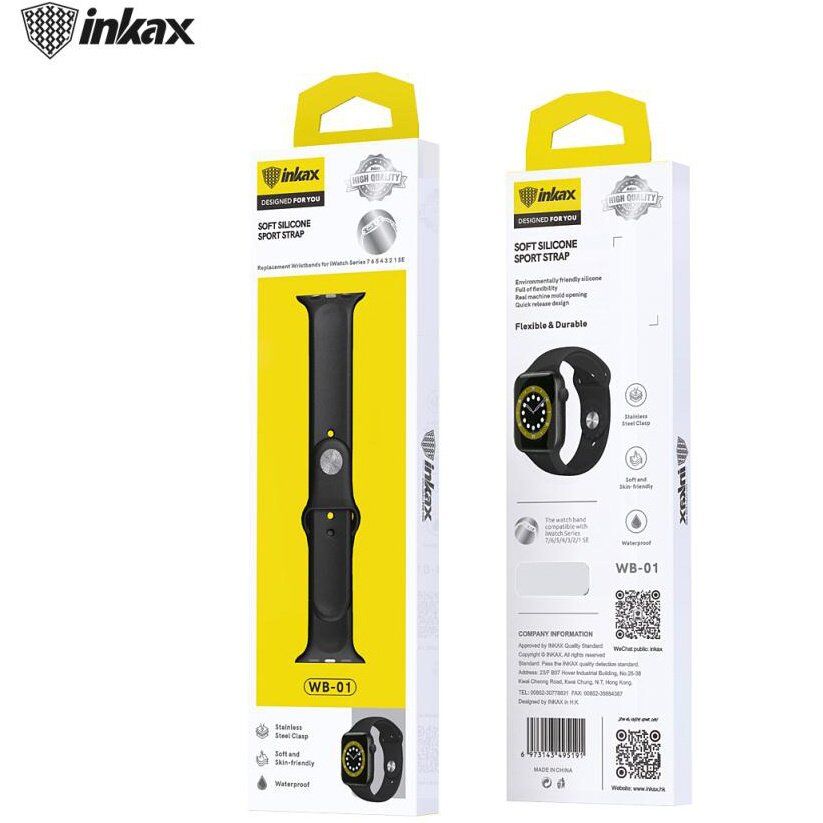Ремінець силіконовий INKAX WB-01 для Apple Watch 42мм | 44мм | 45мм | 49мм LARGE SIZE Ремінець силіконовий INKAX WB-01 для Apple Watch 42мм | 44мм | 45мм | 49мм LARGE SIZE