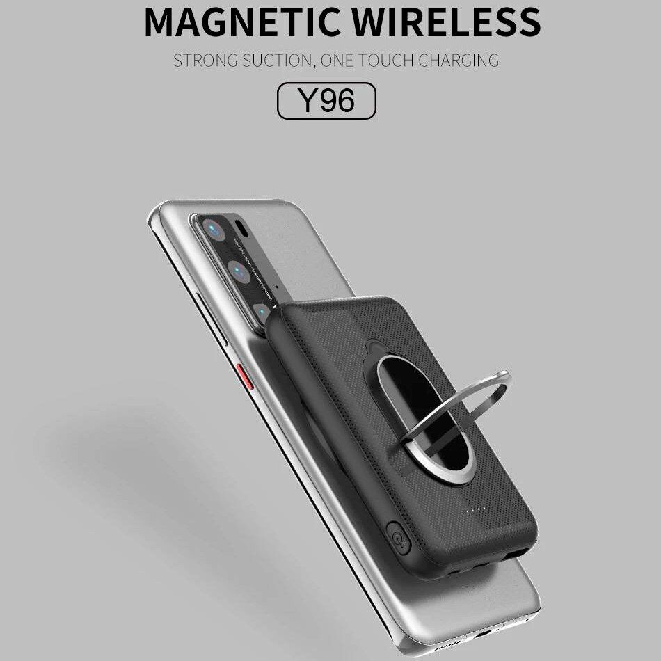 Power Bank WUW Y96 5000 mAh ЧОРНИЙ з бездротовою зарядкою magsafe 18W + підставка Power Bank WUW Y96 5000 mAh ЧОРНИЙ з бездротовою зарядкою magsafe 18W + підставка