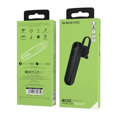 Бездротова Bluetooth-моно-гарнітура BOROFONE BC20, чорний