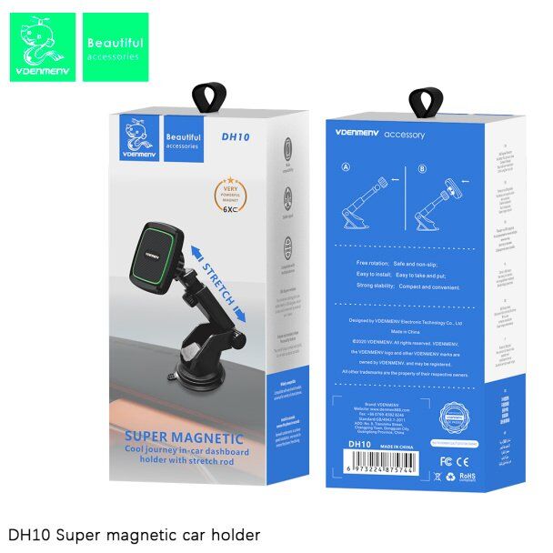 Автомобільний тримач Denmen DH10 із присоскою на магніті