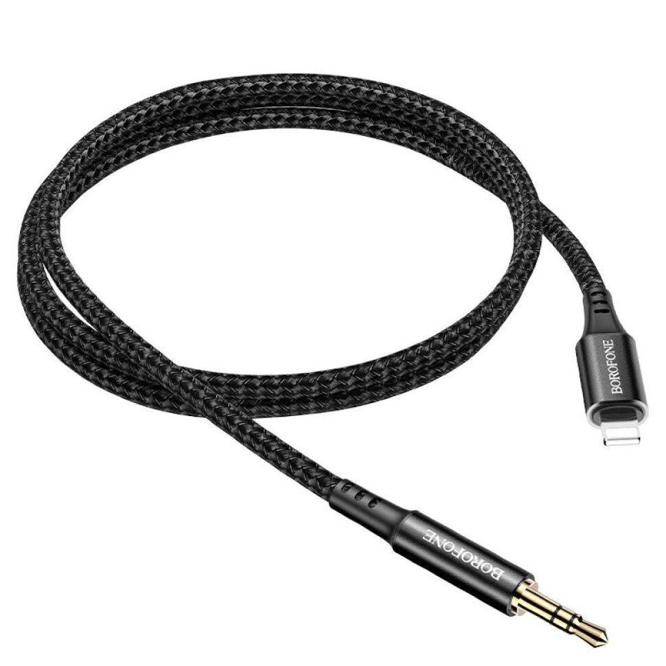Кабель BOROFONE BL7 AUX Lightning - jack 3.5мм 1 МЕТР ЧОРНИЙ Кабель BOROFONE BL7 AUX Lightning - jack 3.5мм 1 МЕТР ЧОРНИЙ