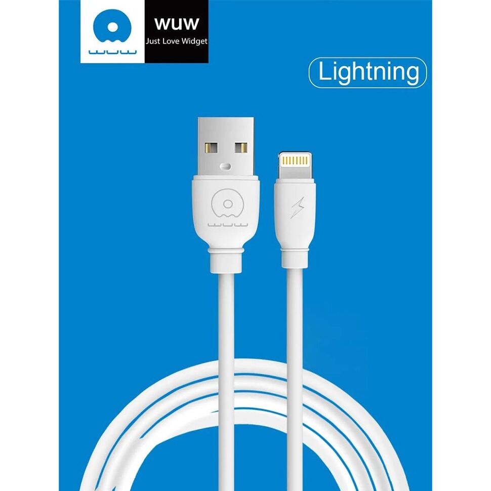 Кабель USB WUW X191 USB - Lightning 2A БІЛИЙ (500)