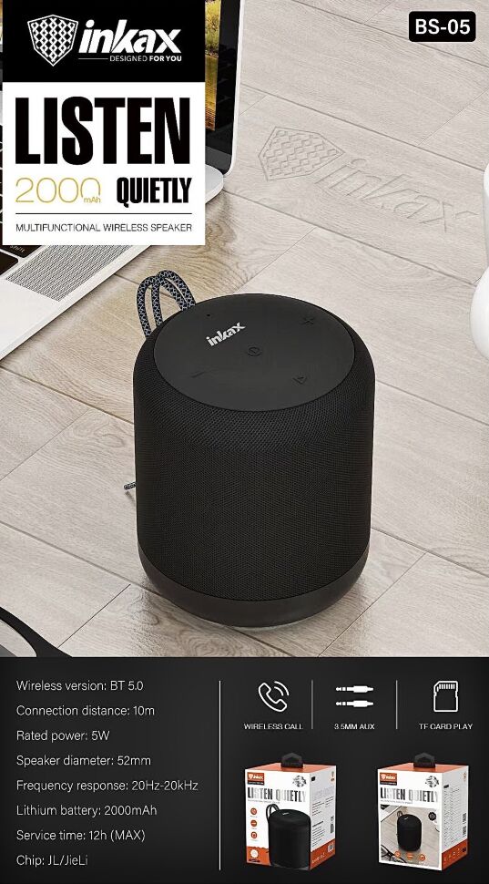 Портативна колонка INKAX BLUETOOTH BS-05