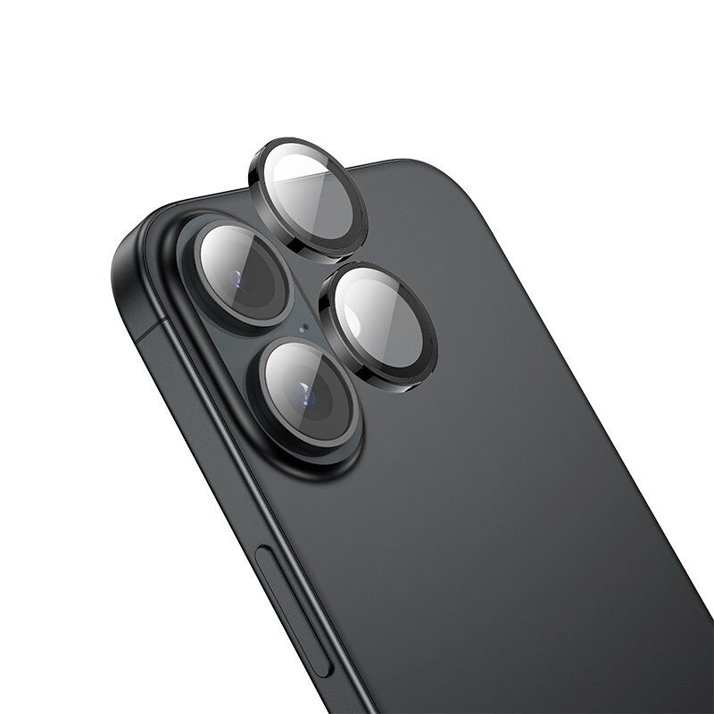 Скло для камери HOCO V12 PLUS APPLE iPhone 16 | iPhone 16 PLUS чорний Скло для камери HOCO V12 PLUS APPLE iPhone 16 | iPhone 16 PLUS чорний