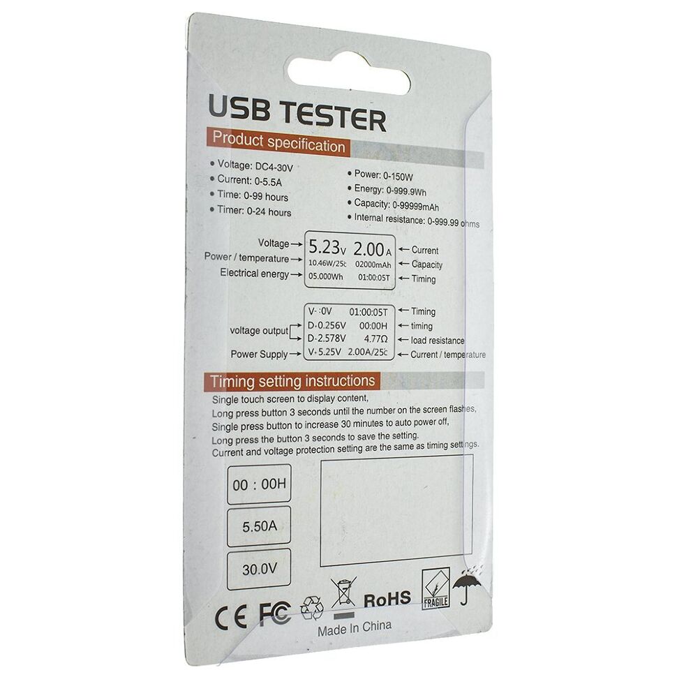 USB TESTER KWS-MX16 QC3.0