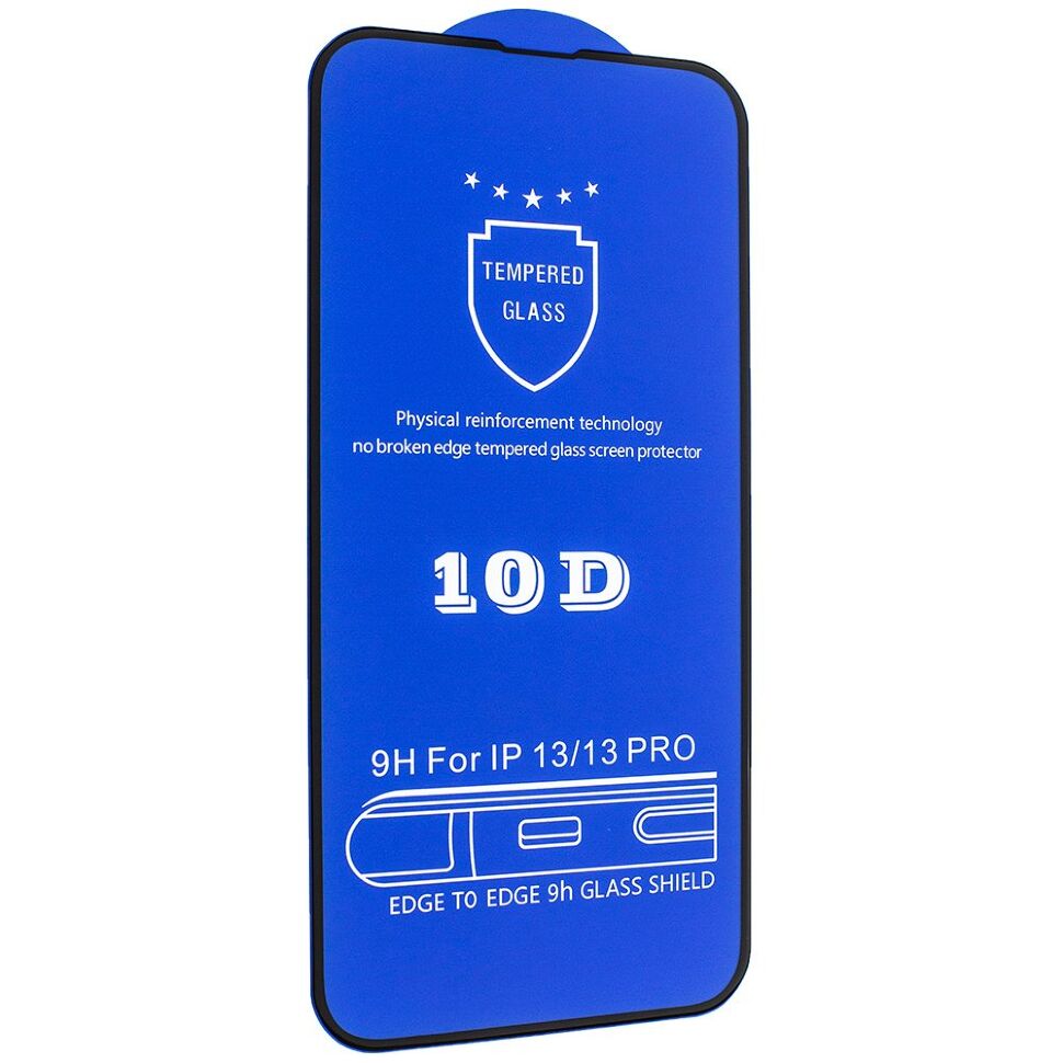 Захисне скло 10D для APPLE iPhone 16E / 14 / 13 / 13 PRO 6.1" ЧОРНИЙ Захисне скло 10D для APPLE iPhone 16E / 14 / 13 / 13 PRO 6.1" ЧОРНИЙ
