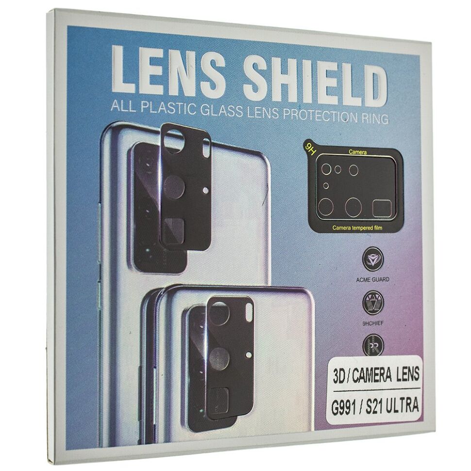 Захисне скло для камери 3D LENS SHIELD SAMSUNG G998 Galaxy S21 ULTRA чорний Захисне скло для камери 3D LENS SHIELD SAMSUNG G998 Galaxy S21 ULTRA чорний