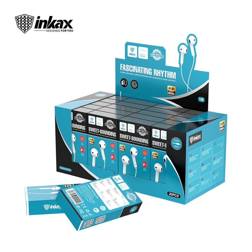 Навушники дротові до телефону INKAX AE-01 3.5mm Навушники дротові до телефону INKAX AE-01 3.5mm