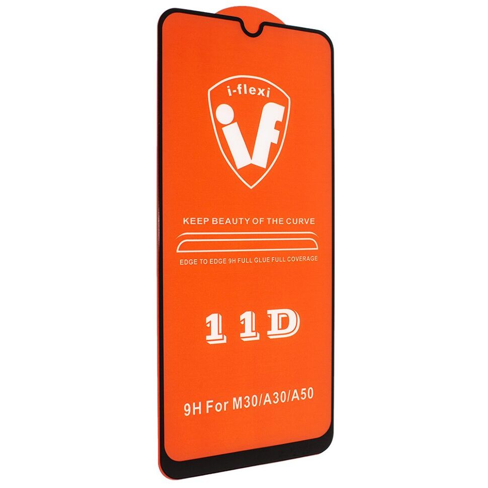 Скло 11D 9H i-flexi FULL GLUE SAMSUNG A205 Galaxy A20 (2019) в упаковці ЧОРНИЙ Скло 11D 9H i-flexi FULL GLUE SAMSUNG A205 Galaxy A20 (2019) в упаковці ЧОРНИЙ
