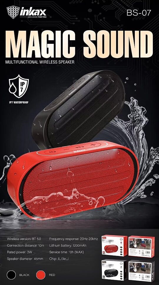 Портативна колонка INKAX BLUETOOTH BS-07