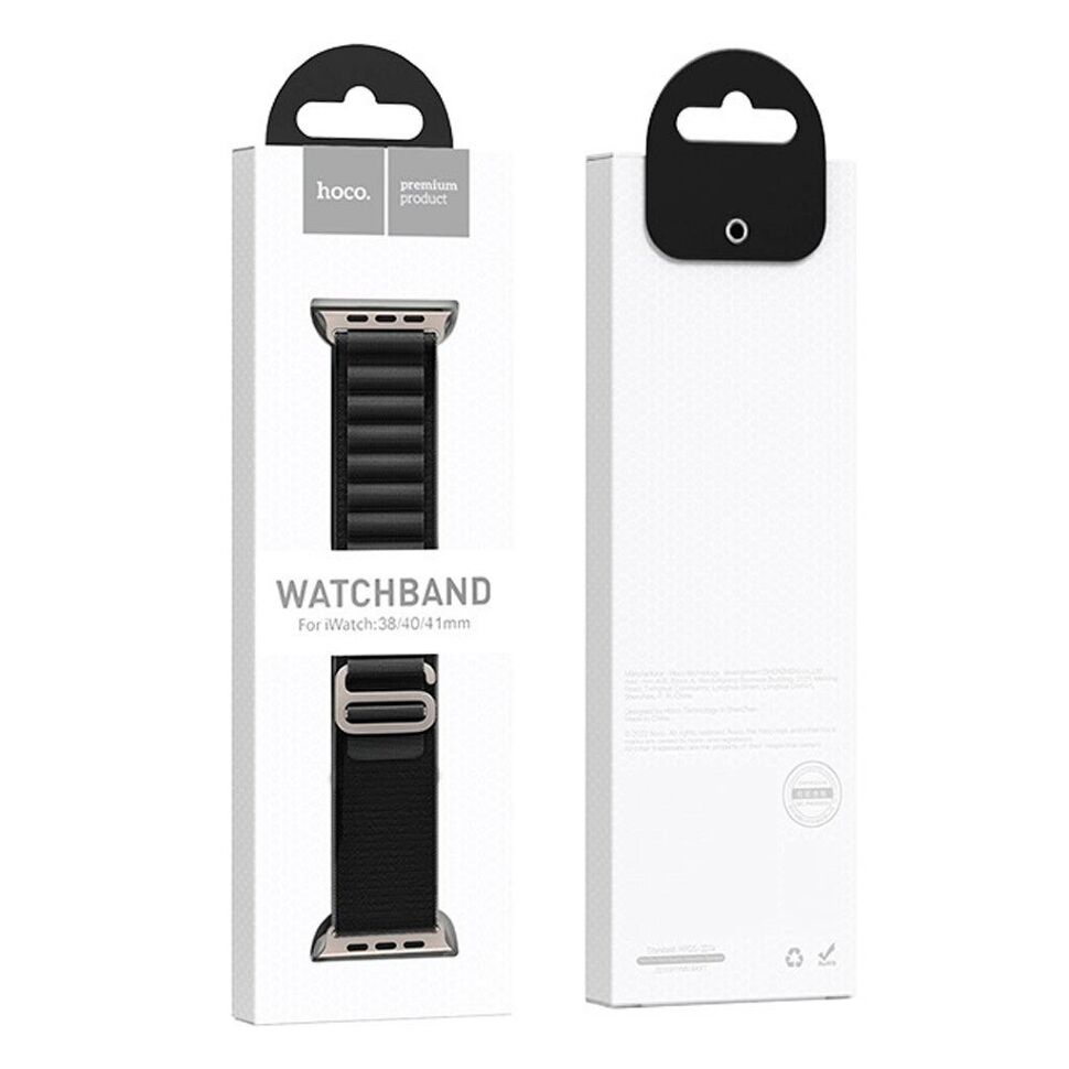 Ремінець HOCO WA13 для APPLE WATCH 38мм | 40мм | 41мм, чорний