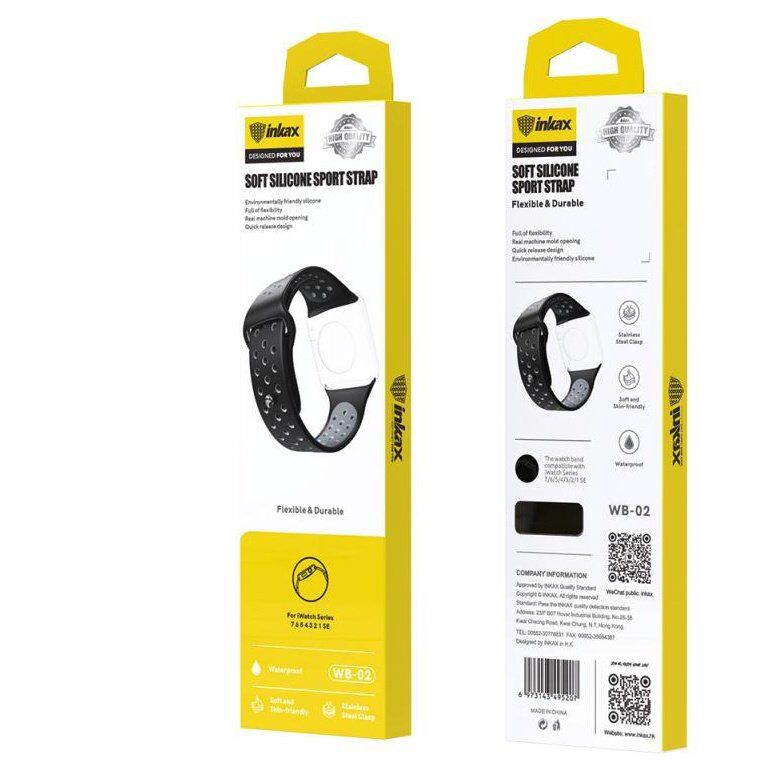 Ремінець силіконовий INKAX WB-02 для Apple Watch NIKE 42мм | 44мм | 45мм | 49мм LARGE SIZE Ремінець силіконовий INKAX WB-02 для Apple Watch NIKE 42мм | 44мм | 45мм | 49мм LARGE SIZE