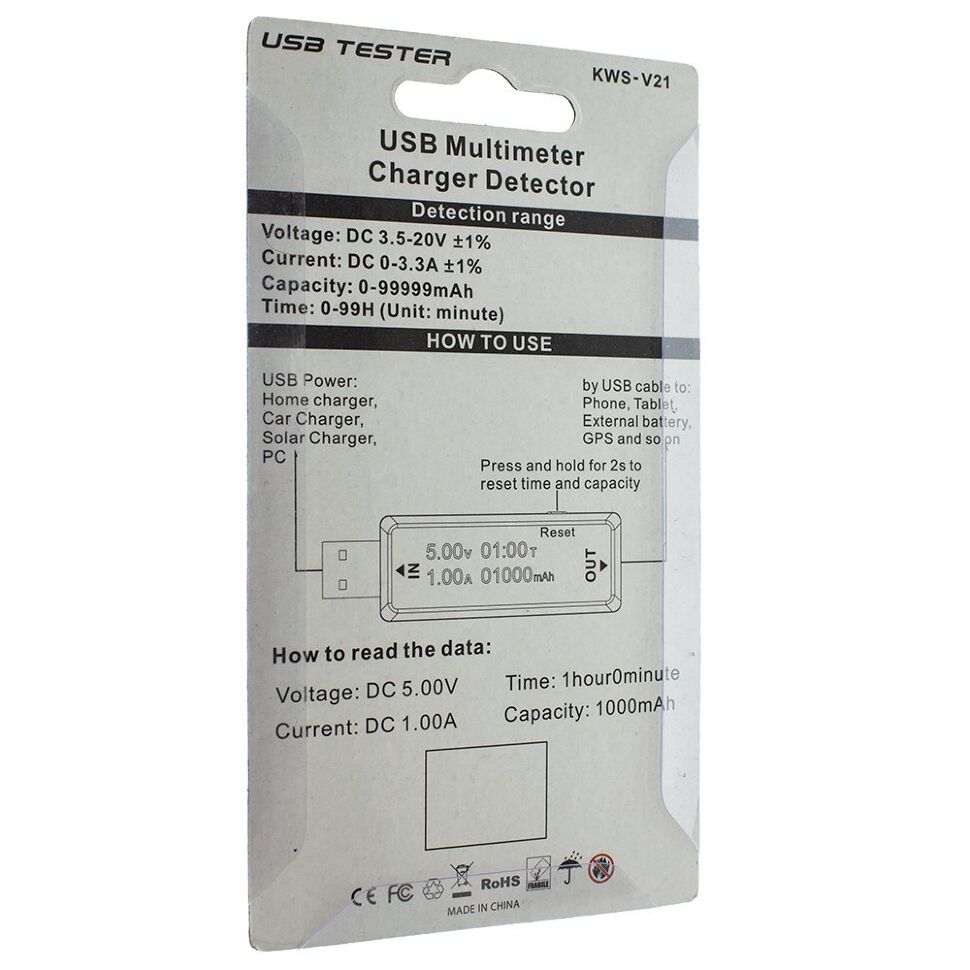 USB TESTER KWS-V21 QC2.0