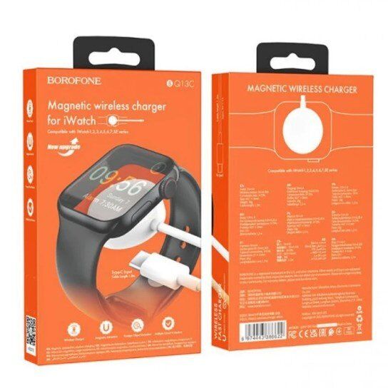 Бездротовий зарядний пристрій BOROFONE BQ13C для годинника з TYPE-C роз'ємом Бездротовий зарядний пристрій BOROFONE BQ13C для годинника з TYPE-C роз'ємом