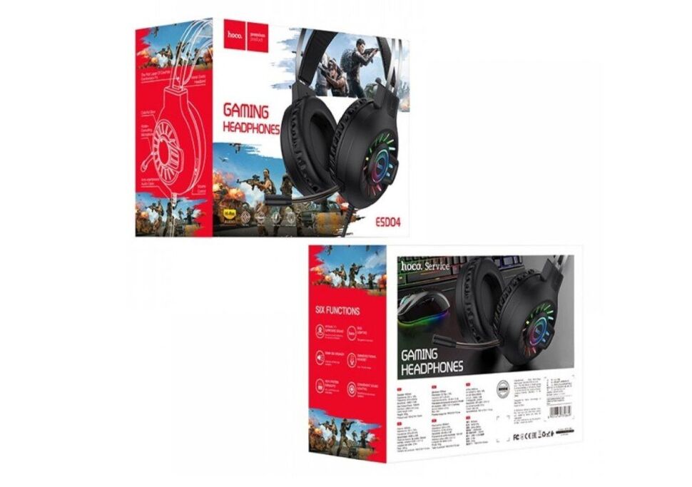 Дротова комп'ютерна гарнiтура HOCO ESD04, чорний Дротова комп'ютерна гарнiтура HOCO ESD04, чорний