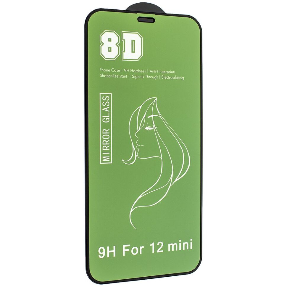 Захисне скло 8D MIRROR APPLE IPHONE 12 mini 5,4" Захисне скло 8D MIRROR APPLE IPHONE 12 mini 5,4"