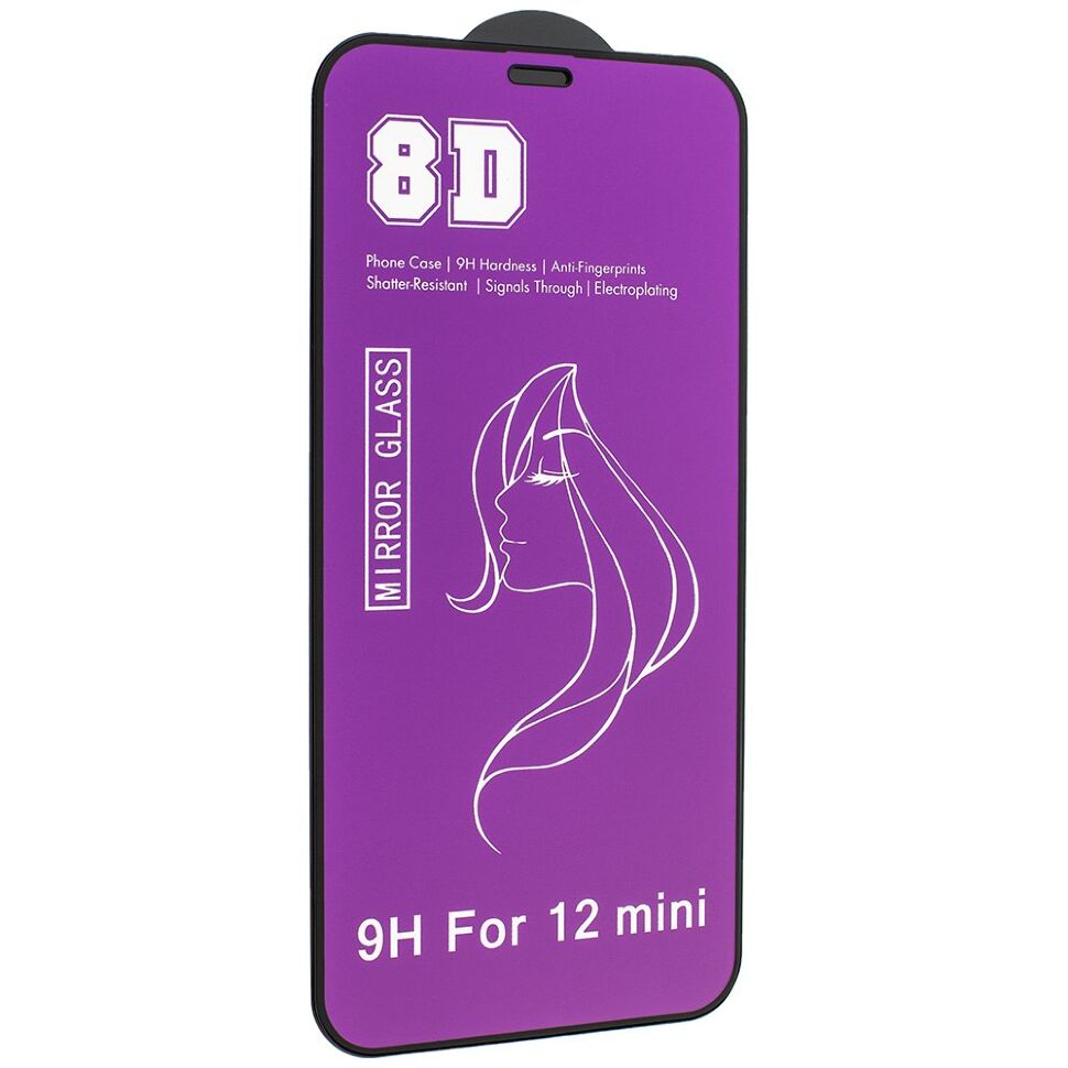Захисне скло 8D MIRROR APPLE IPHONE 12 mini 5,4" Захисне скло 8D MIRROR APPLE IPHONE 12 mini 5,4"