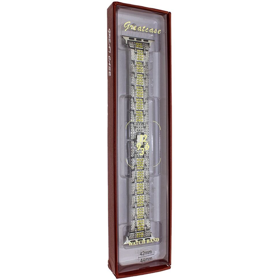 Ремінець металевий 1-Bead Metal СТРАЗИ LINE APPLE WATCH 42 | 44 | 45 MM №30 Ремінець металевий 1-Bead Metal СТРАЗИ LINE APPLE WATCH 42 | 44 | 45 MM №30