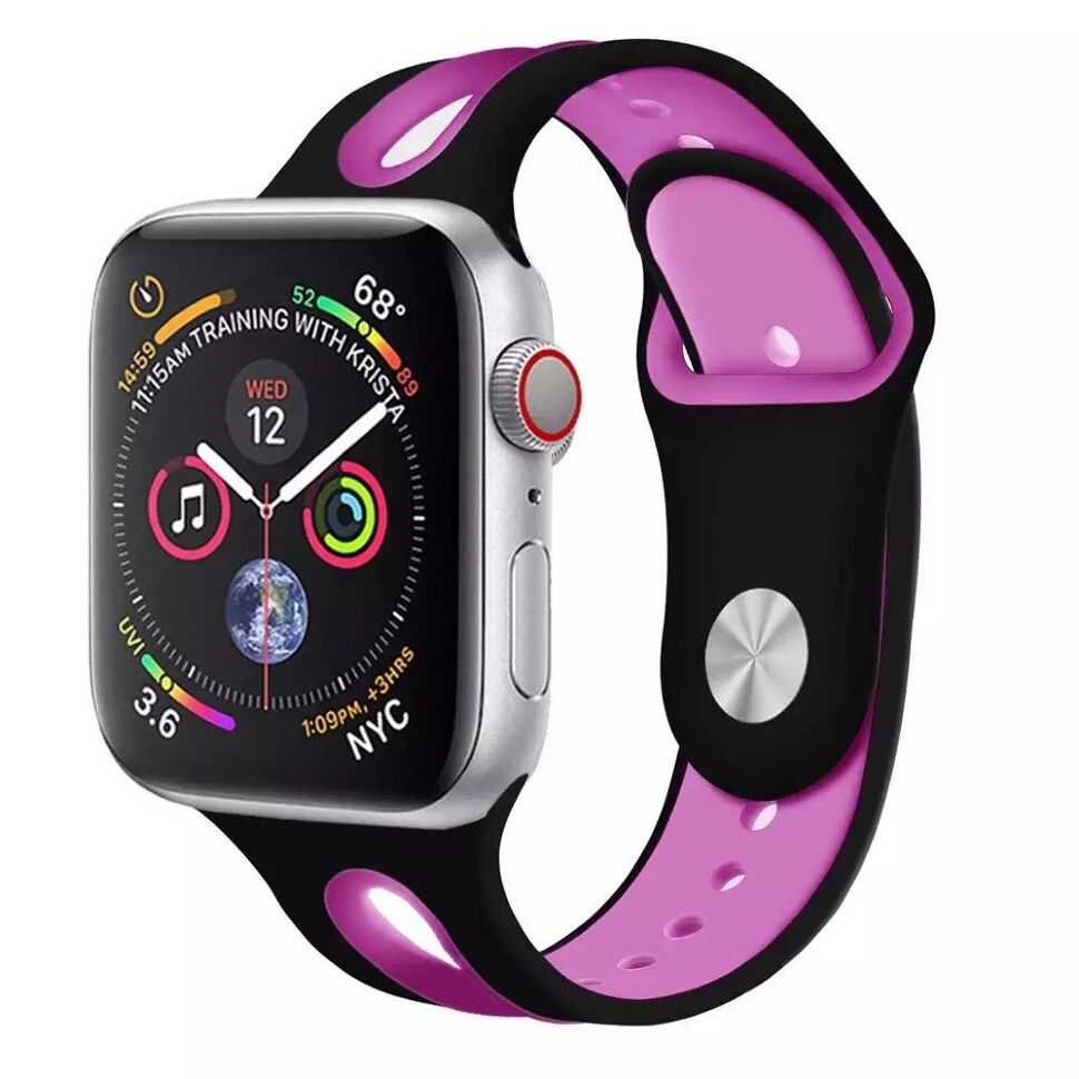 Ремінець силіконовий LINE 2 COLORS для APPLE WATCH 38 | 40 | 41 мм LARGE Ремінець силіконовий LINE 2 COLORS для APPLE WATCH 38 | 40 | 41 мм LARGE