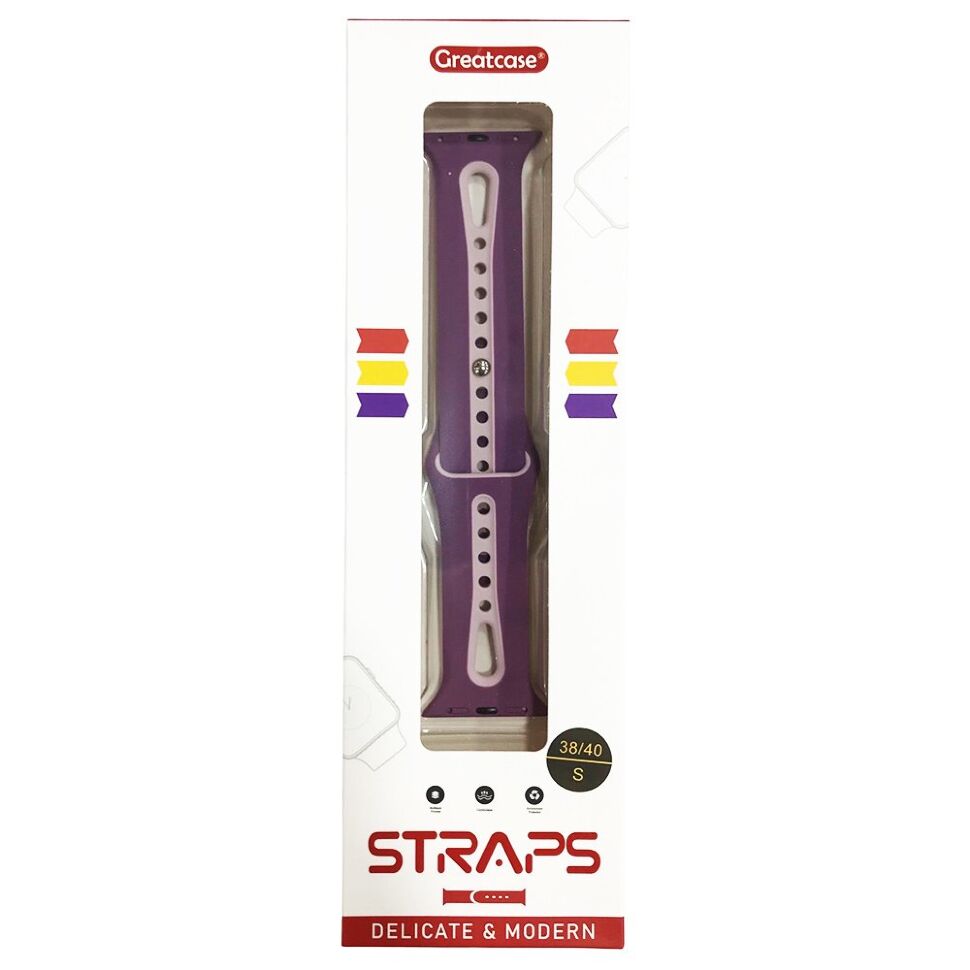 Ремінець силіконовий LINE 2 COLORS для APPLE WATCH 38 | 40 | 41 мм LARGE Ремінець силіконовий LINE 2 COLORS для APPLE WATCH 38 | 40 | 41 мм LARGE