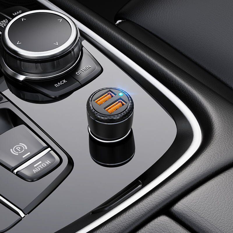 Автомобільний зарядний пристрій BOROFONE BZ17 Core dual port QC3.0 car charger Автомобільний зарядний пристрій BOROFONE BZ17 Core dual port QC3.0 car charger