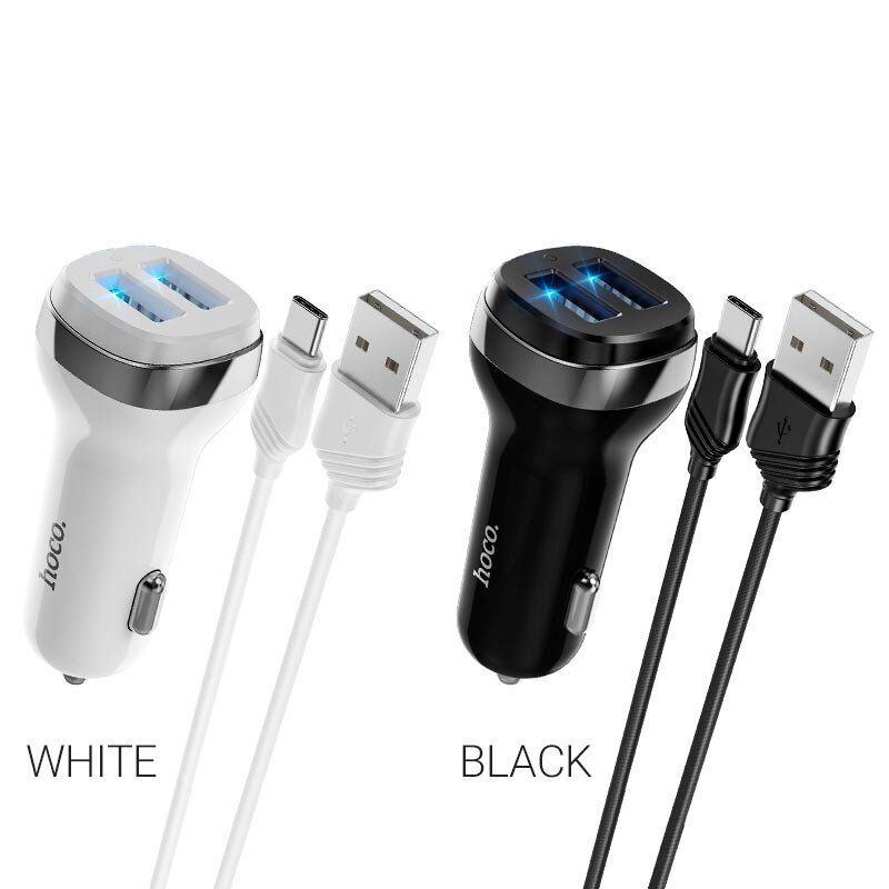 АЗУ HOCO Z40 (2USB/2.4A) + USB - Type-C (12pc) (белый) АЗУ HOCO Z40 (2USB/2.4A) + USB - Type-C (12pc) (белый)