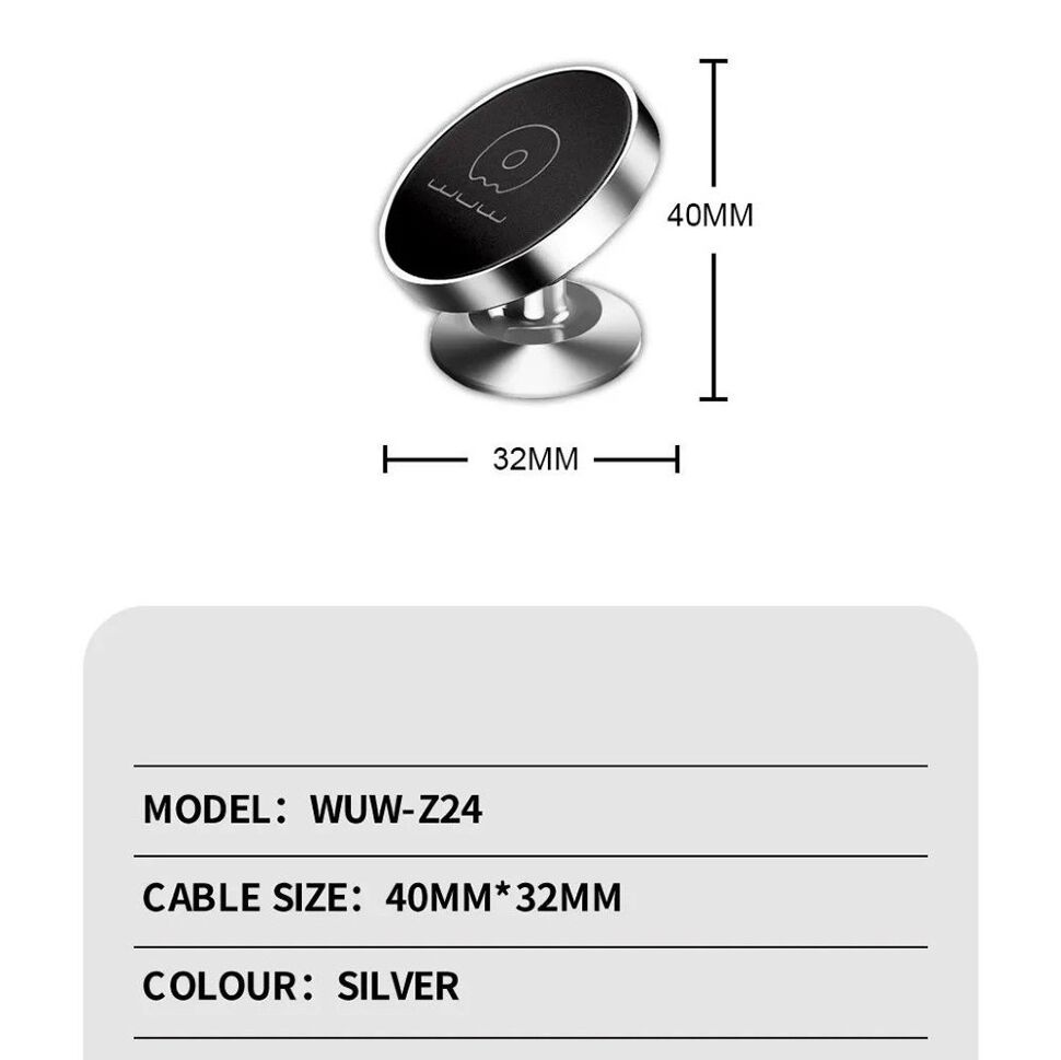 Автомобільний тримач WUW Z24 МАГНІТ ЛИПУЧКА на торпедо авто / лобове скло сталевий (35) Автомобільний тримач WUW Z24 МАГНІТ ЛИПУЧКА на торпедо авто / лобове скло сталевий (35)