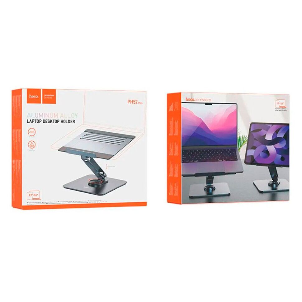 Настільний тримач HOCO PH52 PLUS Might metal rotating для планшету від 9,7" до 15,6", СІРИЙ Настільний тримач HOCO PH52 PLUS Might metal rotating для планшету від 9,7" до 15,6", СІРИЙ