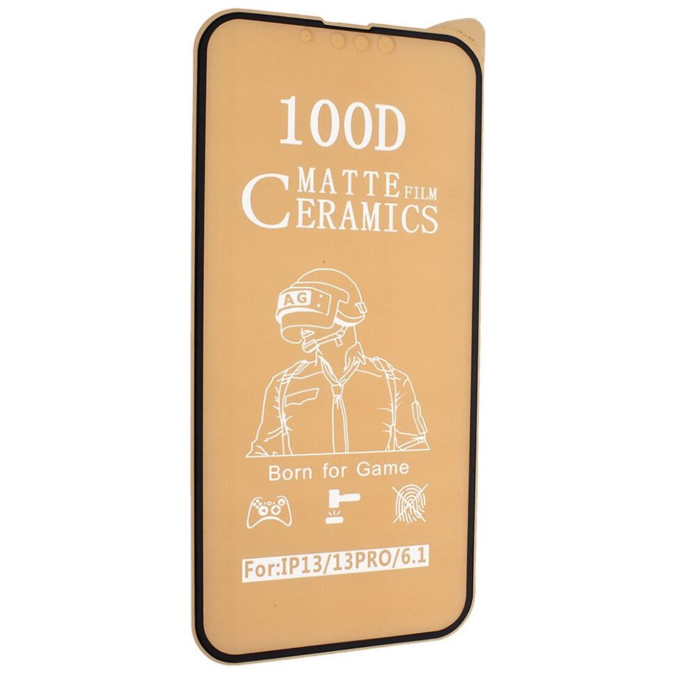 CERAMICS FILM 100D МАТОВЕ APPLE iPhone 16E / 14 / 13 / 13 PRO 6.1" ЧОРНИЙ CERAMICS FILM 100D МАТОВЕ APPLE iPhone 16E / 14 / 13 / 13 PRO 6.1" ЧОРНИЙ