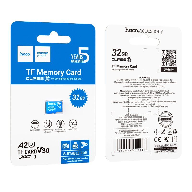 Карта памяти HOCO camera microSD 32Gb (A2/U3/Class 10) Карта памяти HOCO camera microSD 32Gb (A2/U3/Class 10)