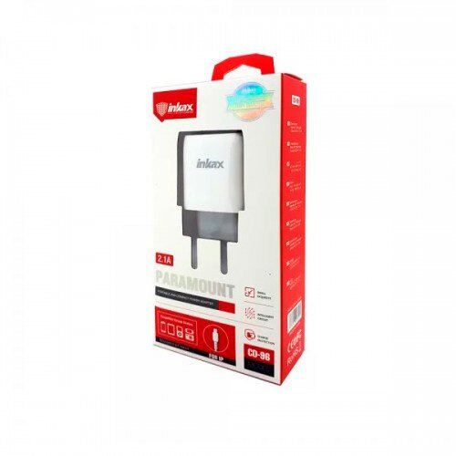 Мережевий зарядний пристрій INKAX CD-96 2.1A + USB кабель Lightning for IPhone Мережевий зарядний пристрій INKAX CD-96 2.1A + USB кабель Lightning for IPhone