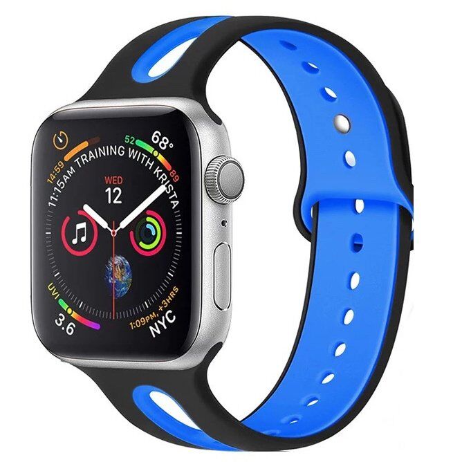 Ремінець силіконовий LINE 2 COLORS для APPLE WATCH 42 | 44 | 45 мм SMALL SIZE Ремінець силіконовий LINE 2 COLORS для APPLE WATCH 42 | 44 | 45 мм SMALL SIZE