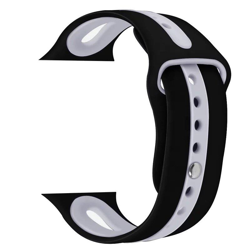 Ремінець силіконовий LINE 2 COLORS для APPLE WATCH 42 | 44 | 45 мм SMALL SIZE Ремінець силіконовий LINE 2 COLORS для APPLE WATCH 42 | 44 | 45 мм SMALL SIZE