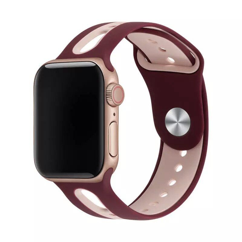 Ремінець силіконовий LINE 2 COLORS для APPLE WATCH 42 | 44 | 45 мм SMALL SIZE Ремінець силіконовий LINE 2 COLORS для APPLE WATCH 42 | 44 | 45 мм SMALL SIZE