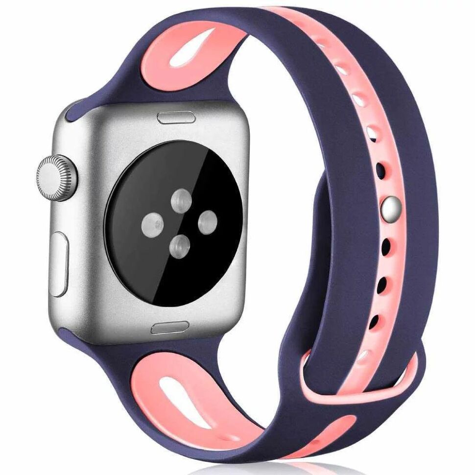 Ремінець силіконовий LINE 2 COLORS для APPLE WATCH 42 | 44 | 45 мм SMALL SIZE Ремінець силіконовий LINE 2 COLORS для APPLE WATCH 42 | 44 | 45 мм SMALL SIZE