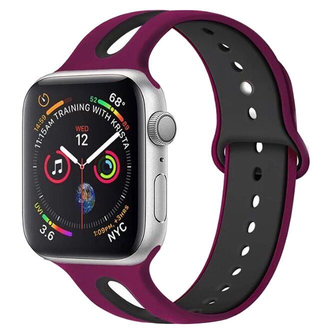 Ремінець силіконовий LINE 2 COLORS для APPLE WATCH 42 | 44 | 45 мм SMALL SIZE Ремінець силіконовий LINE 2 COLORS для APPLE WATCH 42 | 44 | 45 мм SMALL SIZE