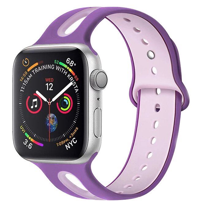 Ремінець силіконовий LINE 2 COLORS для APPLE WATCH 42 | 44 | 45 мм SMALL SIZE Ремінець силіконовий LINE 2 COLORS для APPLE WATCH 42 | 44 | 45 мм SMALL SIZE