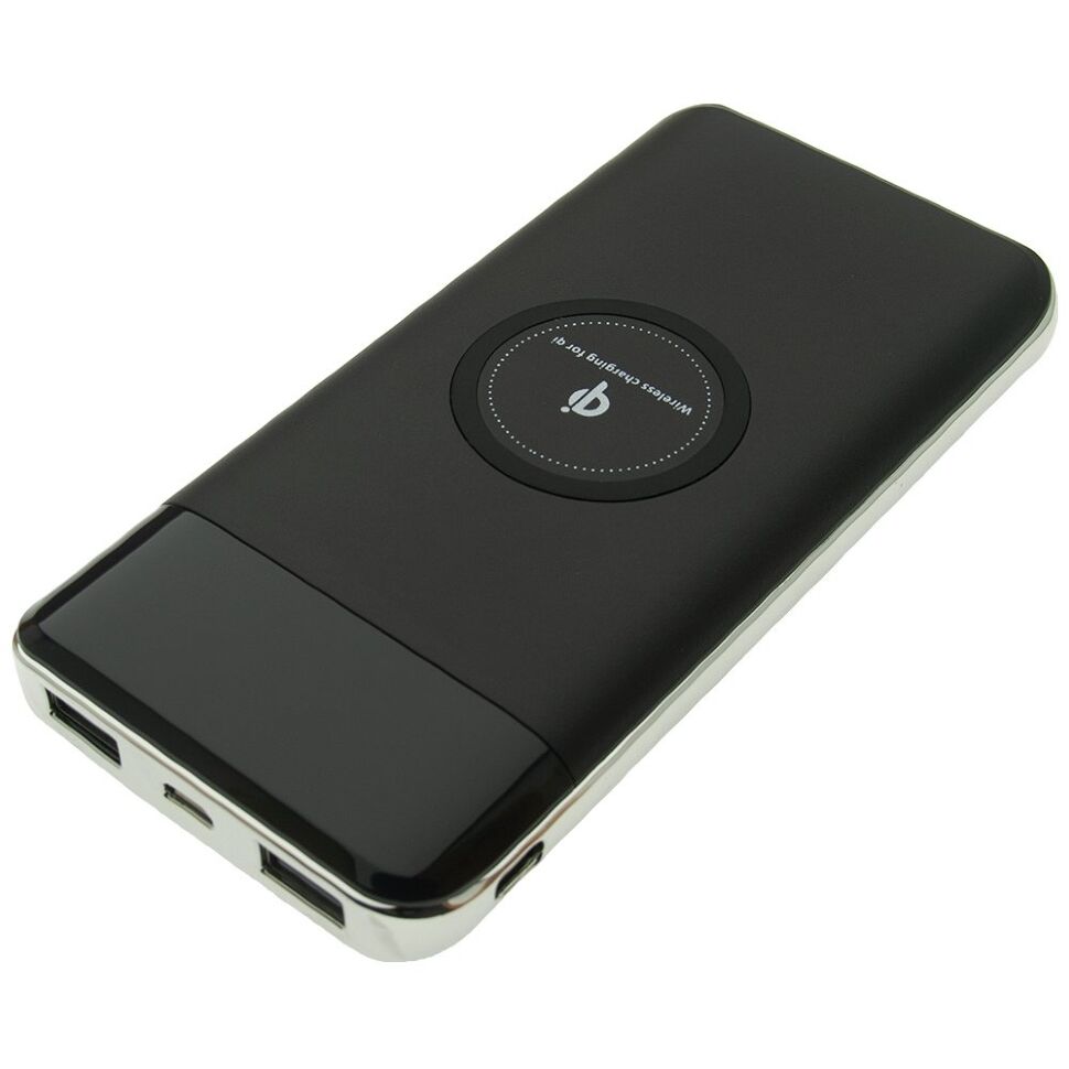 Power Bank з бездротовою зарядкою QI-04 15000 ЧОРНИЙ