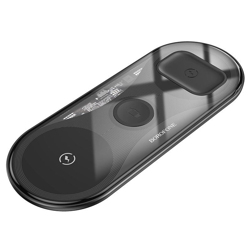 Бездротовий зарядний пристрій BOROFONE BQ19 3в1 (для телефону, годинника та навушників) з TYPE-C роз'ємом Бездротовий зарядний пристрій BOROFONE BQ19 3в1 (для телефону, годинника та навушників) з TYPE-C роз'ємом