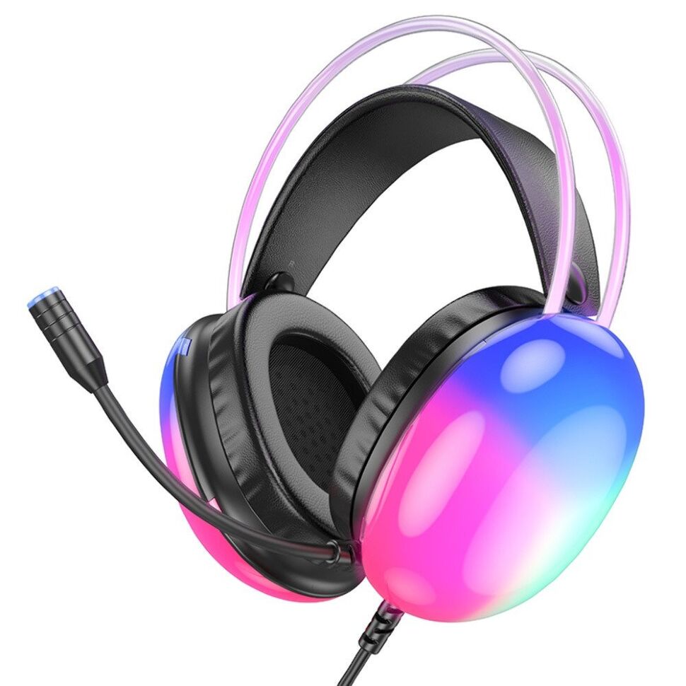 Дротова комп'ютерна гарнiтура HOCO W109, чорний Дротова комп'ютерна гарнiтура HOCO W109, чорний