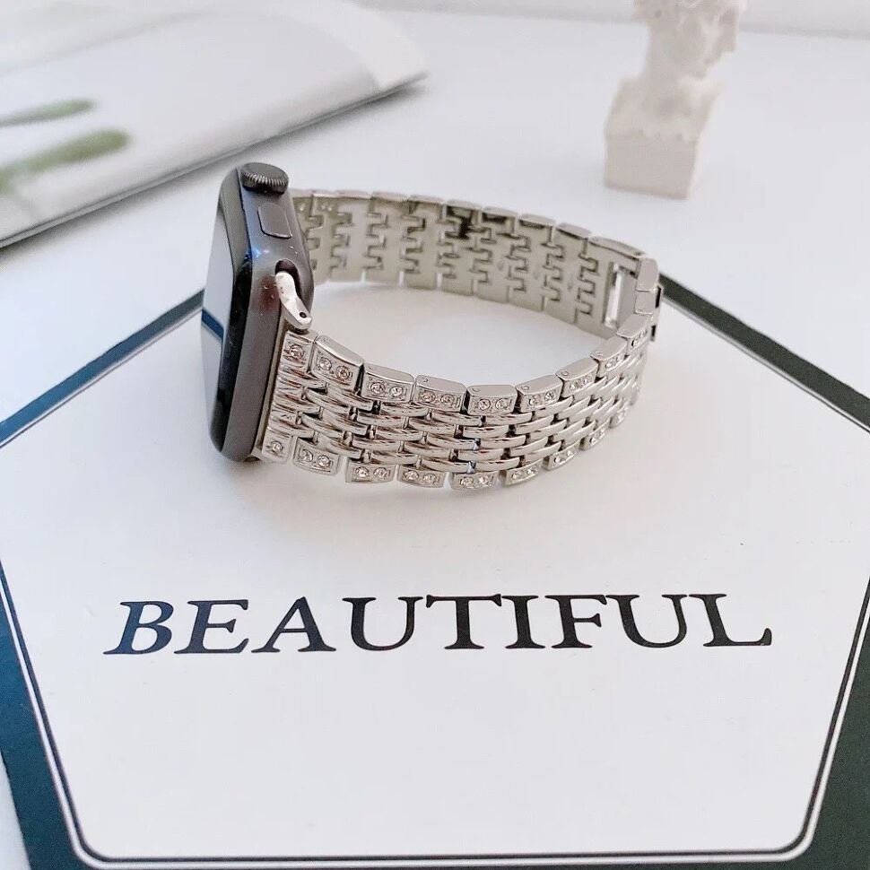 Ремінець металевий 7-LINE Metal СТРАЗ APPLE WATCH 42мм | 44мм | 45мм | 49мм №3