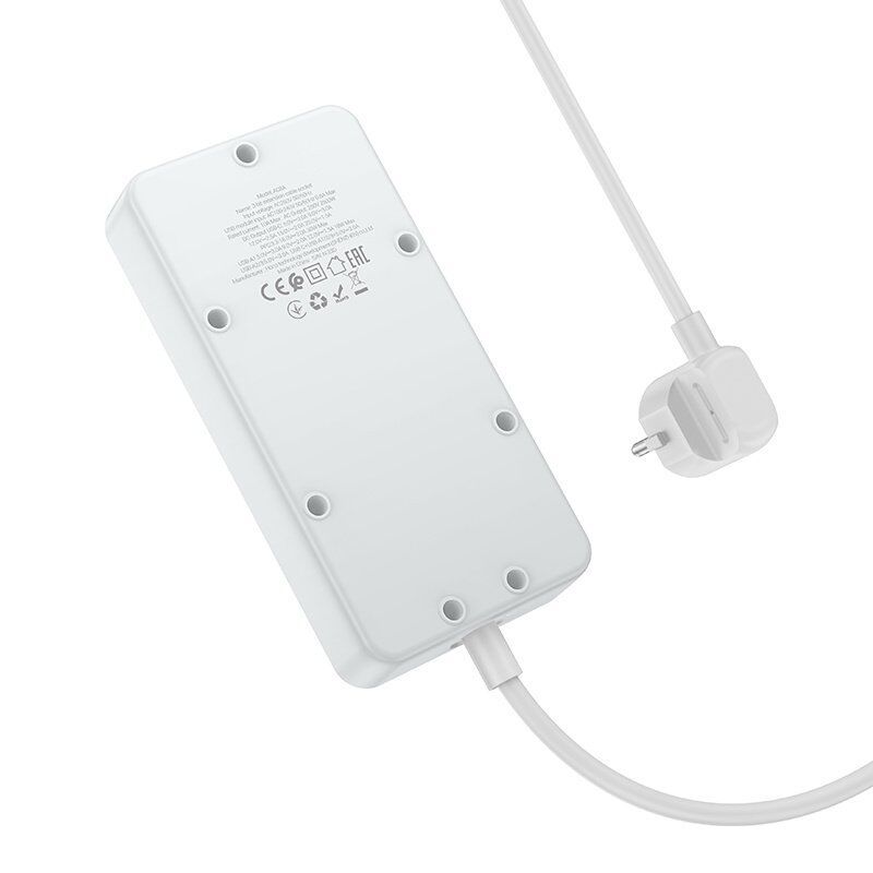 Сетевой удлинитель Hoco AC8A (3USB/1Type-C/3xSocket) (черный)