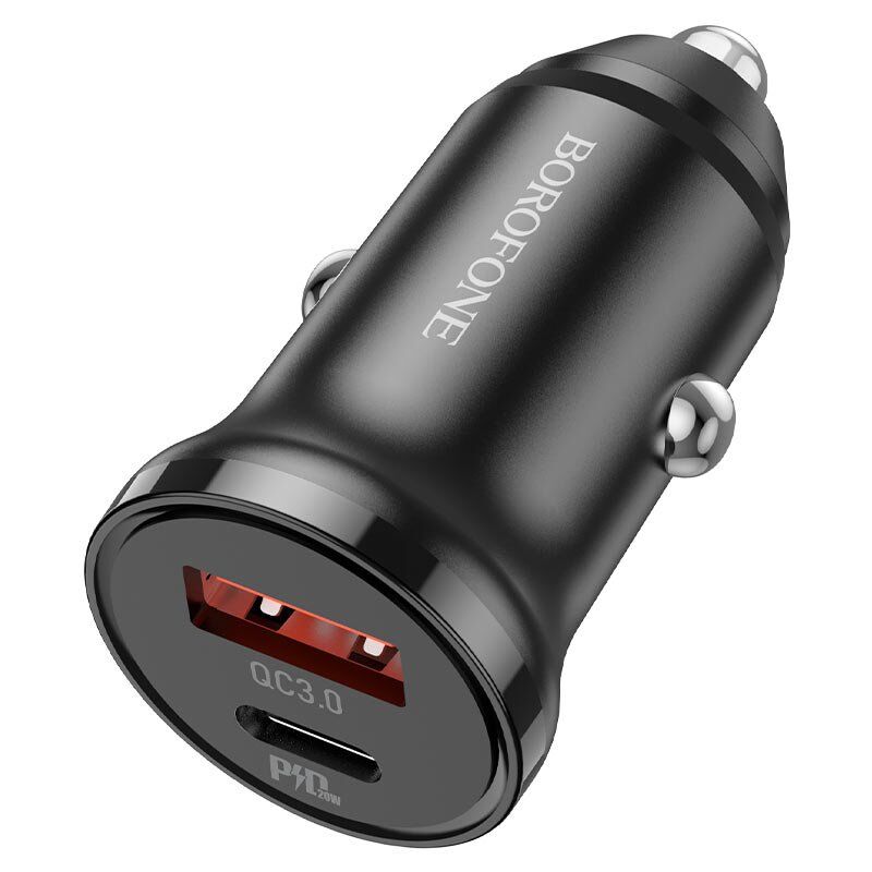 Автомобільний зарядний пристрій BOROFONE BZ18A PD20W+QC3.0 car charger Автомобільний зарядний пристрій BOROFONE BZ18A PD20W+QC3.0 car charger