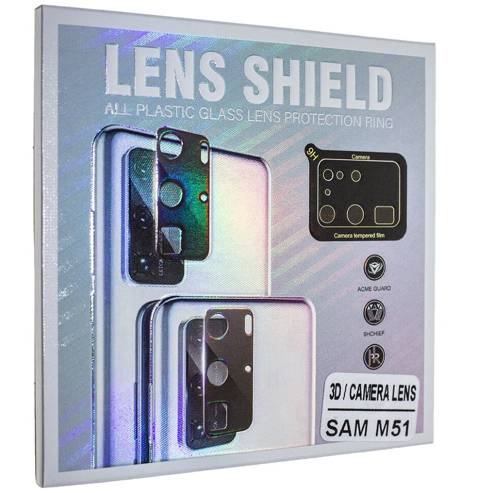 Захисне скло для камери 3D LENS SHIELD SAMSUNG M515 Galaxy M51 | M31 2020 чорний Захисне скло для камери 3D LENS SHIELD SAMSUNG M515 Galaxy M51 | M31 2020 чорний