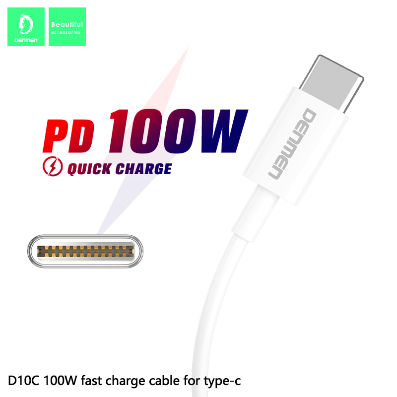 Кабель USB-C Denmen D10C Type-C - Type-C (100W) Кабель USB-C Denmen D10C Type-C - Type-C (100W)