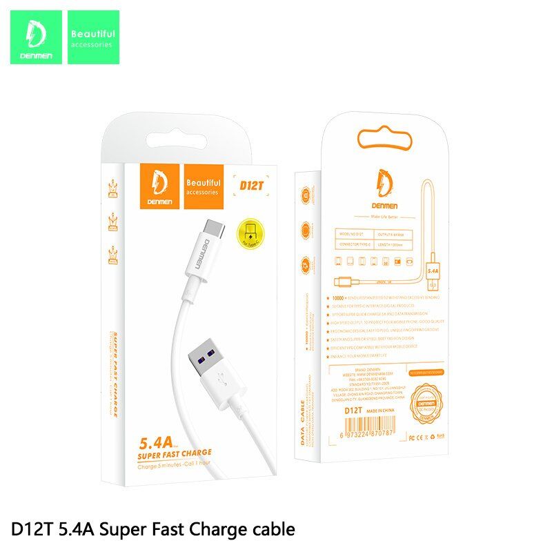 Кабель USB Denmen D12T USB - Type-C (5.4A)
