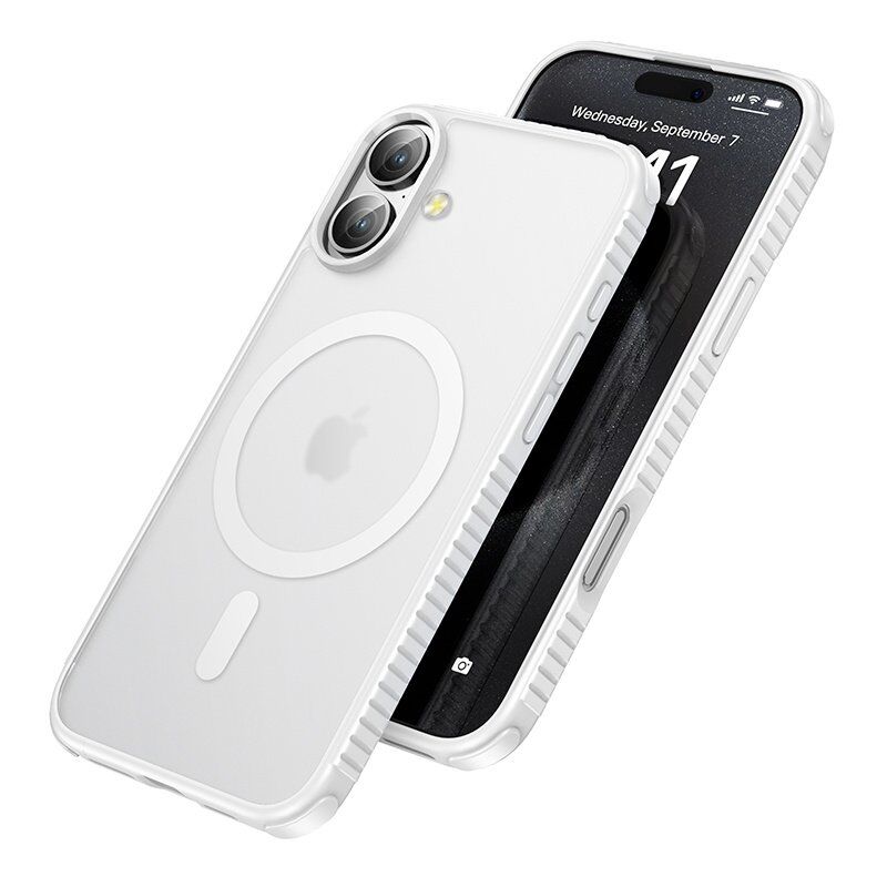 Накладка HOCO противоударная Armour magnetic anti-shock для APPLE iPhone 16 PLUS 6.7", white Накладка HOCO противоударная Armour magnetic anti-shock для APPLE iPhone 16 PLUS 6.7", white